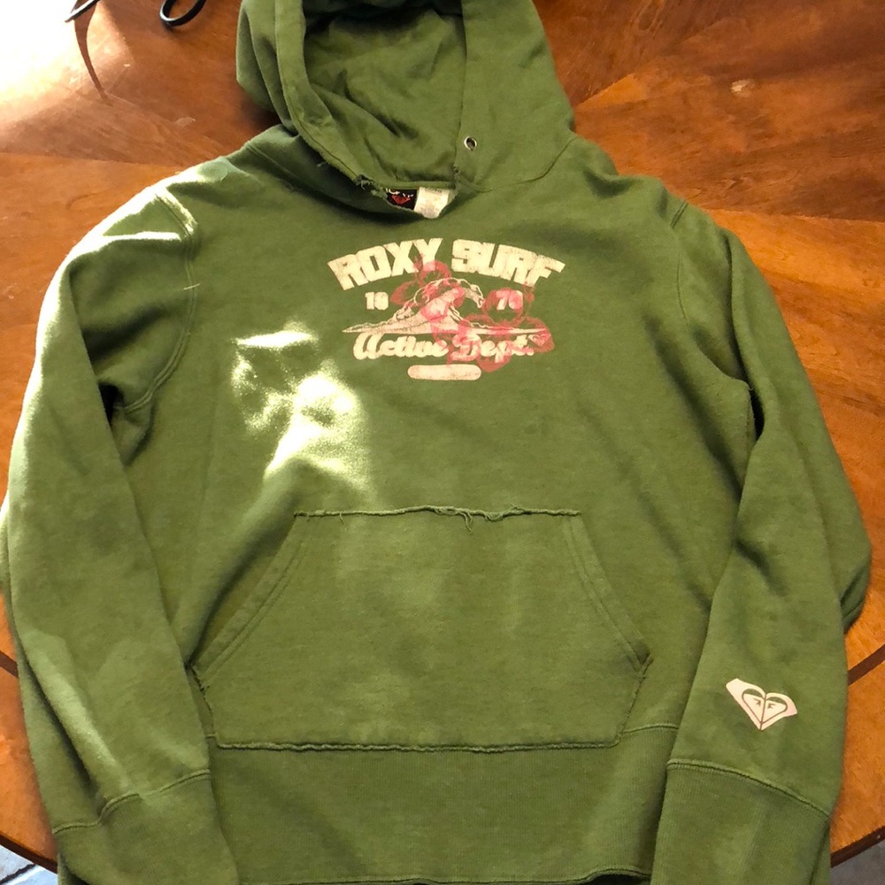 Roxy Quicksilver Green Pullover Hoodie